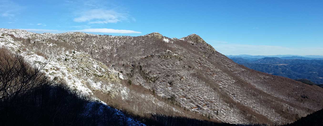 Panoràmica de les Agudes amb neu