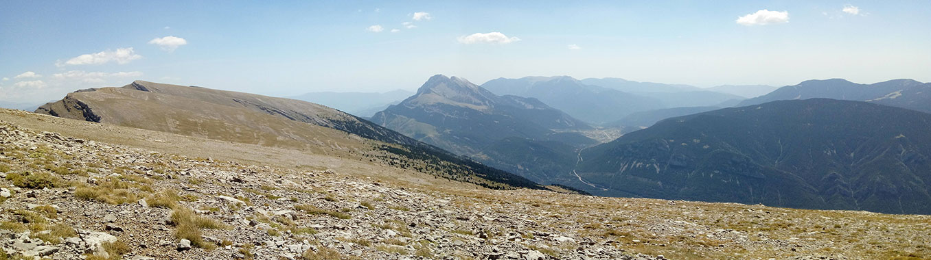 Panoràmica del Cadí cap a l'est