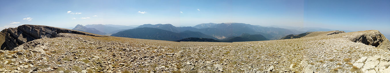 Panoràmica del Cadí cap al sud