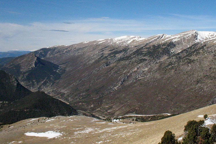 Panoràmica del Cadí des del Pedraforca