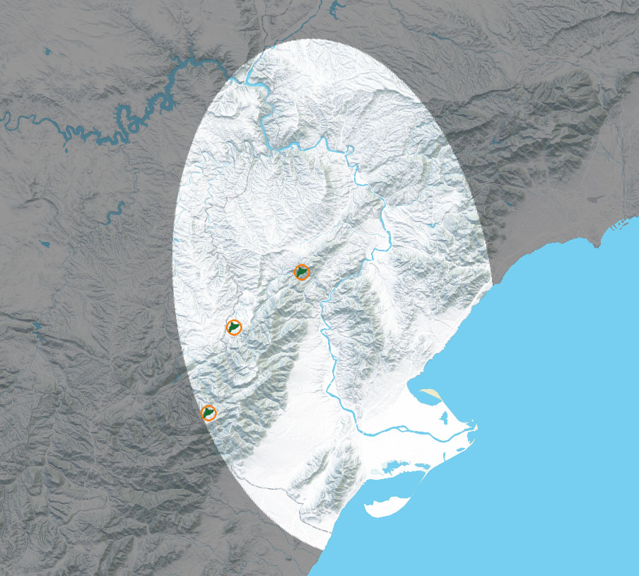 Mapa Terres de l'Ebre